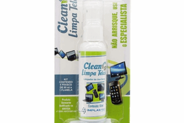 CLEAN LIMPA TELAS C/FLANELA 60ML IMPLASTEC - Imagem 1