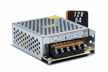 FONTE 12V 5A 60W PARA CAMERA CFTV F3 DV-05 S-60-12 - Imagem 1