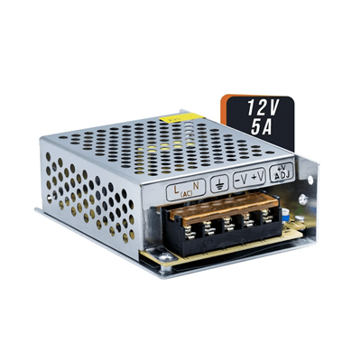 FONTE 12V 5A 60W PARA CAMERA CFTV F3 DV-05 S-60-12