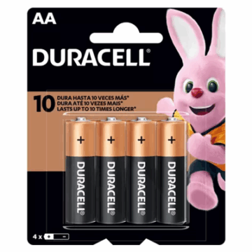 (CART C/4) PILHA AA 4 DURACELL MN 1500B4