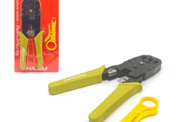 ALICATE CRIMPADOR + DESENCAPADOR RJ45 RJ11 RJ12 AI1003 HAYOM - Imagem 1