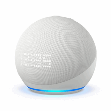 SPEAKER AMAZON ECHO DOT 5ª GER RELOGIO ALEXA/BT BRANCO #