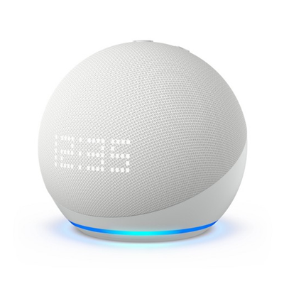 SPEAKER AMAZON ECHO DOT 5ª GER RELOGIO ALEXA/BT BRANCO #