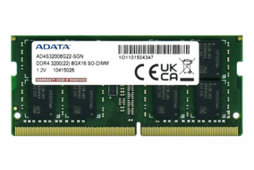 MEMORIA NOT DDR4 8GB 3200MHZ ADATA AD4S32008G22-SGN # - Imagem 1