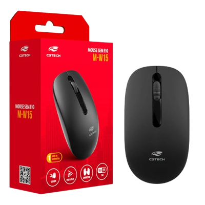 MOUSE S/FIO M-W15BK PRETO C3TECH