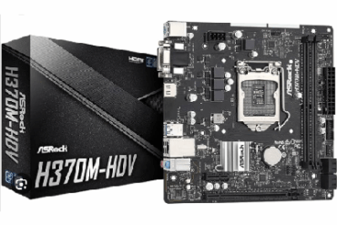 PLACA MÃE 1151 8° / 9º GER ASROCK H370M HDV DDR4 DVI HDMI VGA USB3.1 LAN - Imagem 1