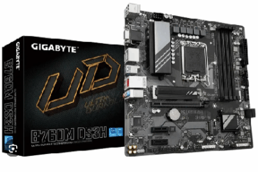 PLACA MÃE S1700 GIGABYTE B760M DSH M.2/DDR5/HDMI/VGA/TYPE-C/USB 3.2/LAN/SOM - Imagem 1