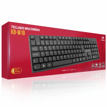 TECLADO MULTIMIDIA USB KB-M10BK PRETO C3TECH