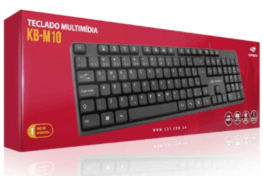 TECLADO MULTIMIDIA USB KB-M10BK PRETO C3TECH - Imagem 1