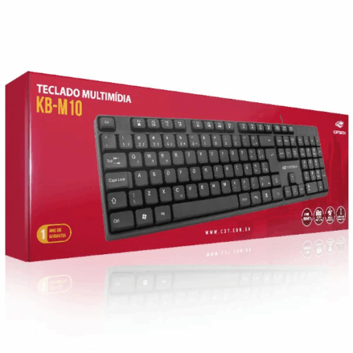 TECLADO MULTIMIDIA USB KB-M10BK PRETO C3TECH