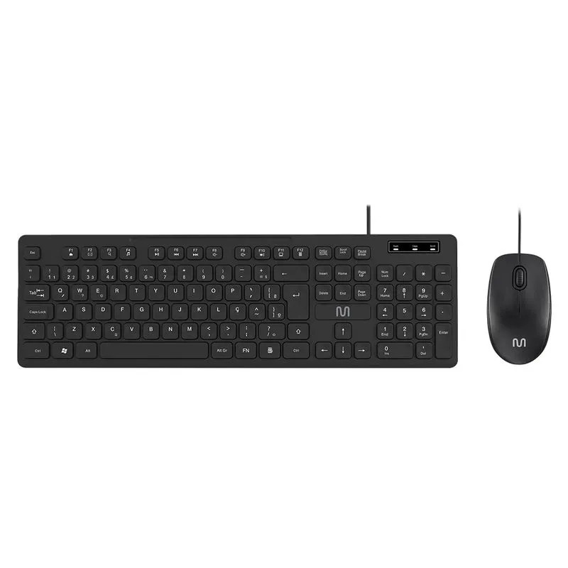TECLADO E MOUSE COM FIO CF300/TC310 USB 180CM 1200DPI PRETO MULTILASER