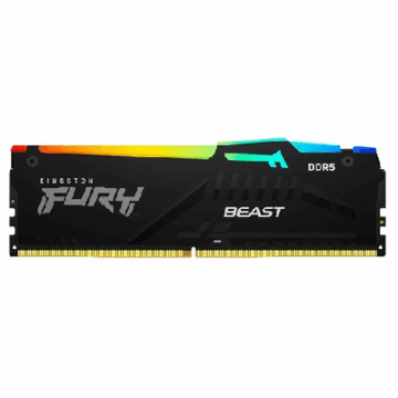 MEMORIA DDR5 KINGSTON FURY BEAST RGB 32G 5200MHZ PRETO KF552C40BBA-32