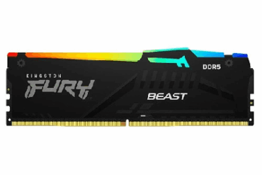 MEMORIA DDR5 32GB PC 5600MHZ KINGSTON FURY BEAST RGB PRETO KF556C40BBA-32 - Imagem 1