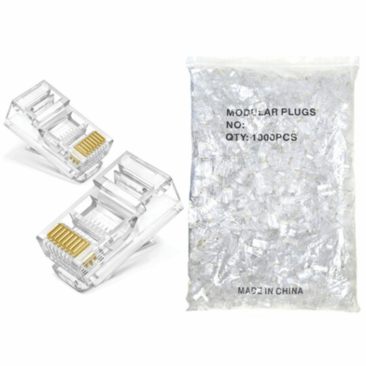 (PCT C/1000) CONECTOR RJ45 VAZADO CAT.5E/6E 8P8C CONT-RJ45V1K EXBOM