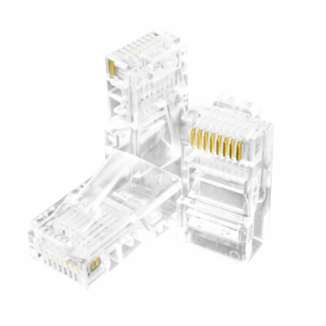 (UNIDADE)CONECTOR RJ45 CAT 5 CRISTAL