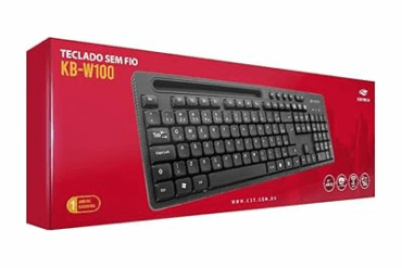 TECLADO S/FIO RC/NANO KB-W100BK C3T - Imagem 1