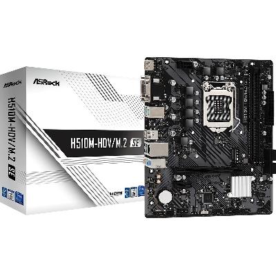 PLACA MAE H510M-HDV/M2 SE PC ASROCK  M.2/DDR4/DVI/HDMI/USB3.2 #
