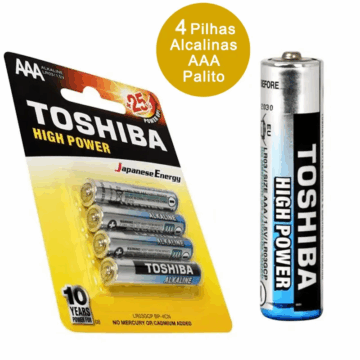 PILHA ALCALINA AAA C/4 TOSHIBA LR03G