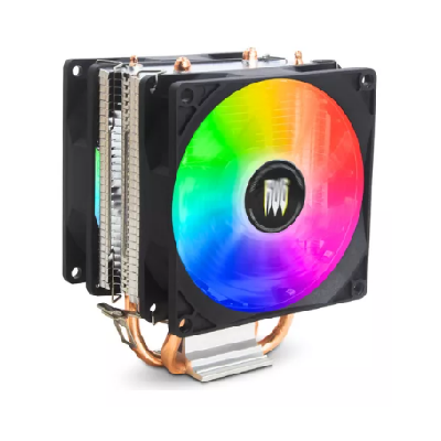 COOLER PARA PROCESSADOR REVENGER GVR330 2TUBOS DE CALOR  LED FAN 1500RPM