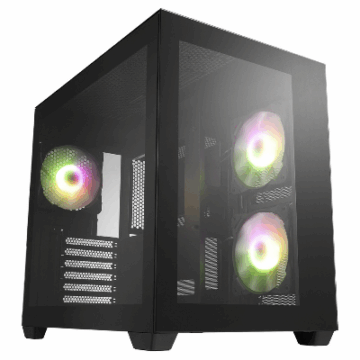 GABINETE GAMER AQUARIO FSP CMT380 PRETO COM 3 FAN