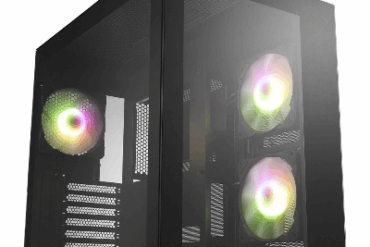 GABINETE GAMER AQUARIO FSP CMT380 PRETO COM 3 FAN - Imagem 1