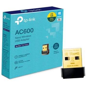 ADAPTADOR WIFI USB 2.0 TP-LINK ARCHER T2U NANO DUAL BAND AC600