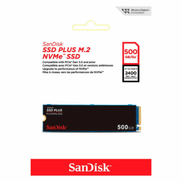 SSD NVME M.2 500GB SANDISK PLUS PCIE 3.0 SDSSDA3N #