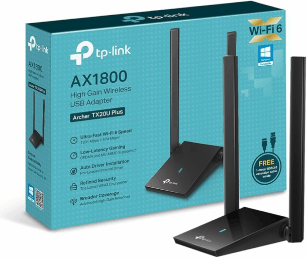 ADAPTADOR USB TP-LINK ARCHER TX20U PLUS AX1800 DUAL BAND WIFI#