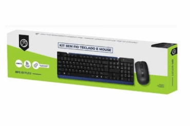 KIT TECLADO/MOUSE SEM FIO  BPC-5271/17 USB (KB5171+4W017) - Imagem 1