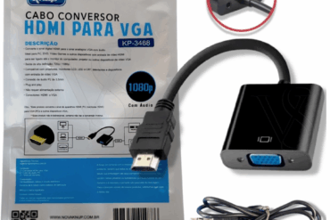 ADAPTADOR HDMI X VGA COM AUDIO KP-3468 KNUP - Imagem 1