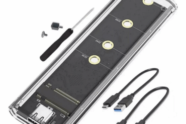 CASE ADAPTADOR TRANSPARENTE HD M.2 NGFF OU NVME PARA TYPE-C/ USB3.0 F3 - Imagem 1