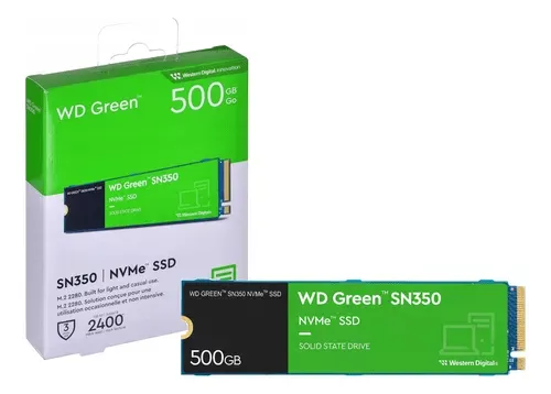 SSD M.2 500GB WESTERN GREEN SN350 2280 NVME -WDS500G2G0C 2400 #