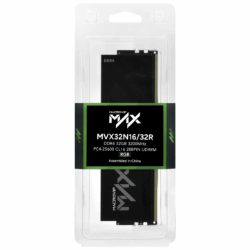 MEMORIA RAM DDR4 32GB 3200MHZ MACROVIP MAX PRETO MVX32N16/32 #